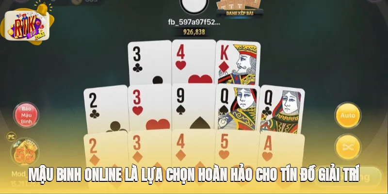 Mậu binh online là lựa chọn hoàn hảo cho tín đồ giải trí